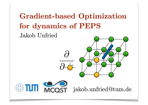 Gradient-based optimization for dynamics of PEPS
