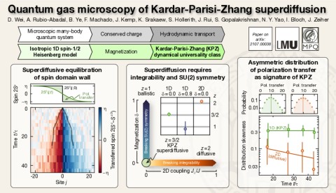 Quantum gas microscopy of Kardar-Parisi-Zhang superdiffusion