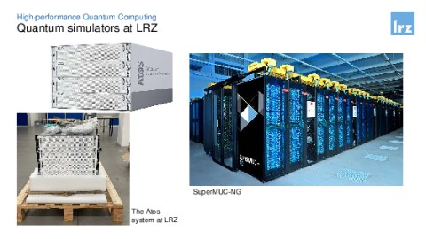 Quantum simulators at LRZ: strategy and benchmarks
