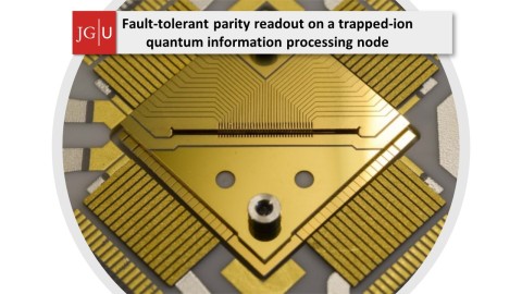 Fault-tolerant parity readout on a trapped-ion quantum information processing node