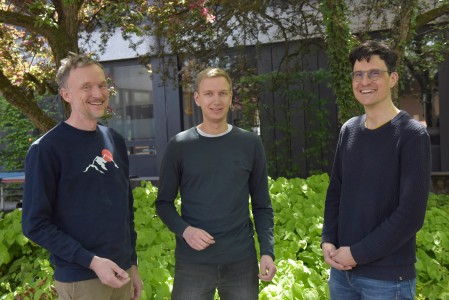 Coauthors at TUM (from left to right): Prof. Frank Pollmann, doctoral student Wilhelm Kadow, and Prof. Michael Knap. 