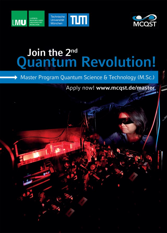 Poster featuring female scientist working on a tabletop laser