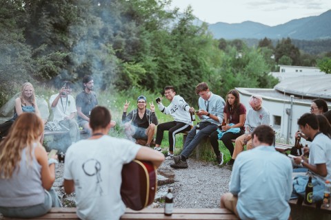 Bonding and making new firends at the opening retreat