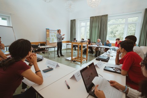 Presentation skills workshop during the opening retreat
